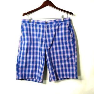 Callaway Blue and Pink Plaid Men's Shorts